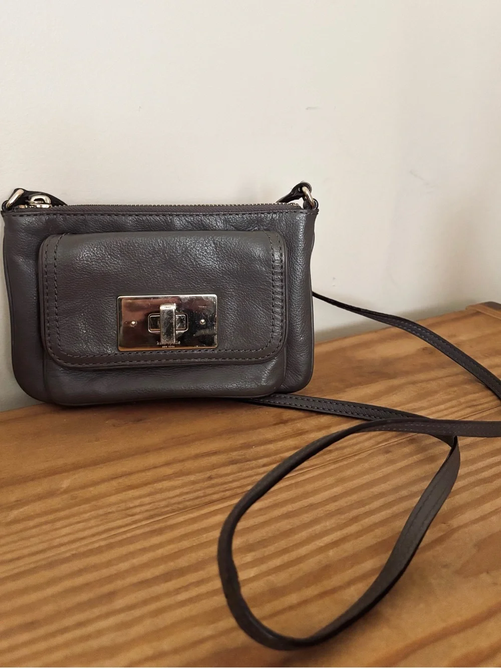 Kate Spade Dark Grey Irving Place Jolie Crossbody Purse